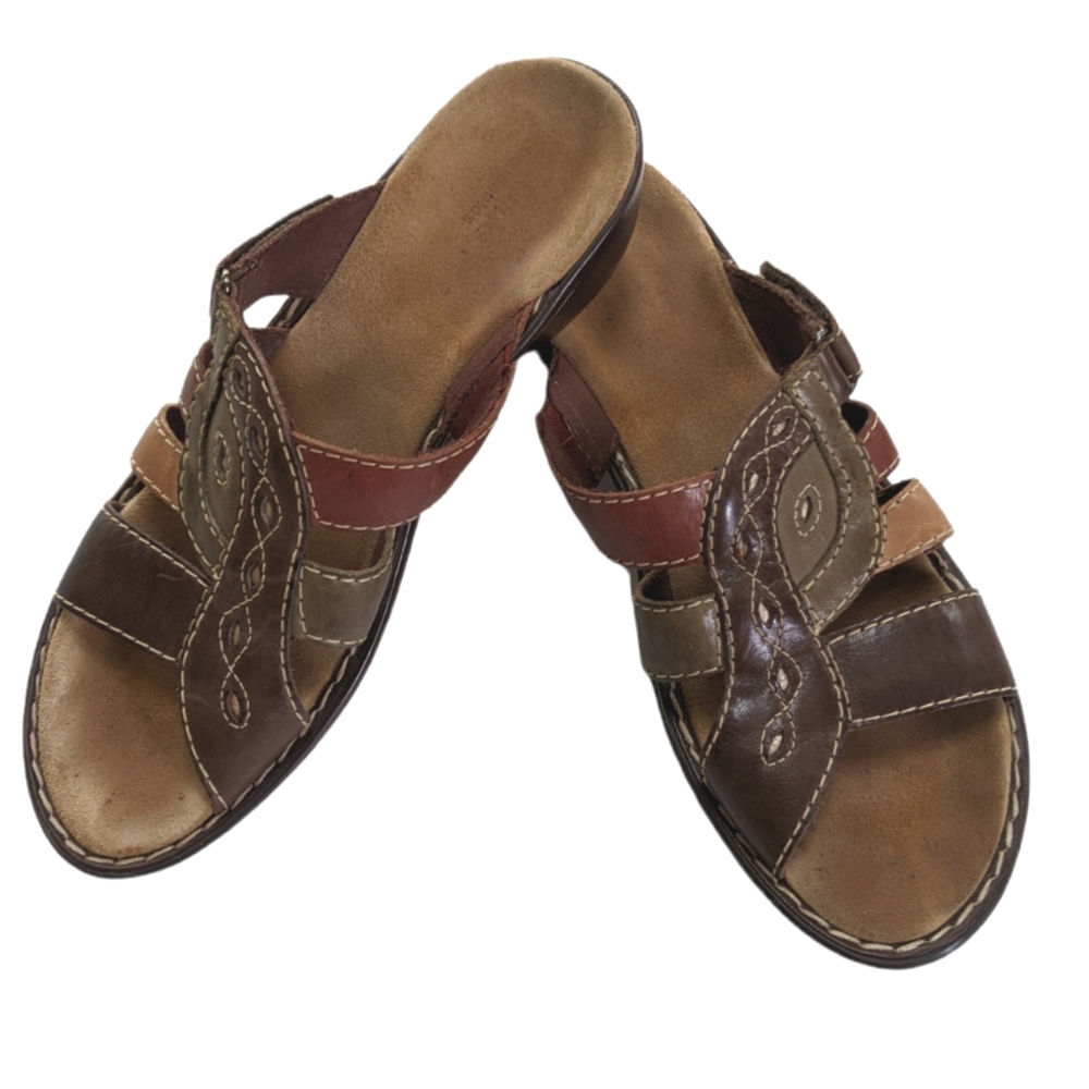Clarks, leather strappy sandals, Size 9